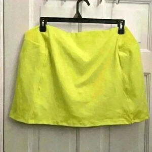 SET of 2, Reebok Evolution Knit Skort & Bra Tank Lime Punch,Size XXL
